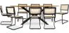 Pack Table à manger design industriel en bois (220cm) & 8 chaises de salle à manger en rotin - Bastral image 9