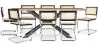 Pack Table à manger design en bois (200cm) & 8 Chaises à manger en rotin - Bruna image 9