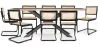 Pack Table à manger design en bois (200cm) & 8 chaises à manger en rotin - Bastral image 9