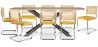 Pack Table à manger design en bois (200cm) & 8 Chaises à manger en rotin - Tapisserie en velours - Martha image 9