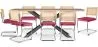 Pack Table à manger design en bois (200cm) & 8 Chaises à manger en rotin - Tapisserie en velours - Martha image 9