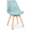Chaise de salle à manger tapissée de tissu - Style scandinave - Denisse image 9