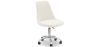 Chaise de bureau à roulettes en bouclette fausse fourrure Tapissée - Boucles Blanches - Tulip image 9