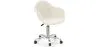 Chaise de Bureau Pivotante en bouclette fausse fourrure Tapissée - Boucles Blanches - Dominic image 9