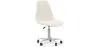 Chaise de Bureau Pivotante en bouclette fausse fourrure Tapissée - Boucles Blanches  - Denisse image 9