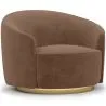 Fauteuil Design Courbé - Revêtu de Velours - Herina image 9
