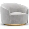 Fauteuil Design Courbé - Revêtu de Velours - Herina image 9