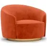 Fauteuil Design Courbé - Revêtu de Velours - Herina image 9