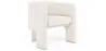 Fauteuil de Design en bouclette fausse fourrure Tapissée - Boucles Blanches  - Curtis image 9
