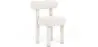 Chaise de salle à manger en bouclette fausse fourrure Tapissée - Boucles Blanches - Rhys image 9