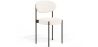 Chaise de salle à manger en bouclette fausse fourrure Tapissée - Boucles Blanches - Métal noir - Margot image 9