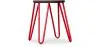 Tabouret de bar rond - design industriel - bois et acier - 43cm - Hairpin image 9