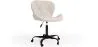 Chaise de bureau avec roulettes - Chaise pivotante de bureau - Rembourrée en tissu bouclé - Structure noire Wito image 9