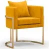 Chaise de salle à manger - Avec accoudoirs - Revêtue de velours - Giorgia image 9