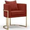 Chaise de salle à manger - Avec accoudoirs - Revêtue de velours - Giorgia image 9