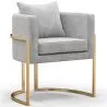 Chaise de salle à manger - Avec accoudoirs - Revêtue de velours - Giorgia image 9