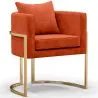 Chaise de salle à manger - Avec accoudoirs - Revêtue de velours - Giorgia image 9