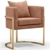 Chaise de salle à manger - Avec accoudoirs - Revêtue de velours - Giorgia image 9