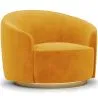 Fauteuil Design Courbé - Revêtu de Velours - Herina image 9