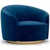 Fauteuil Design Courbé - Revêtu de Velours - Herina image 9