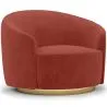 Fauteuil Design Courbé - Revêtu de Velours - Herina image 9