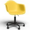 Chaise de bureau avec accoudoirs - Chaise de bureau avec roulettes - Structure noire Weston image 9