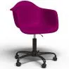 Chaise de bureau avec accoudoirs - Chaise de bureau avec roulettes - Structure noire Weston image 9
