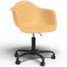 Chaise de bureau avec accoudoirs - Chaise de bureau avec roulettes - Structure noire Weston image 9