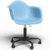 Chaise de bureau avec accoudoirs - Chaise de bureau avec roulettes - Structure noire Weston image 9