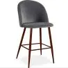 Tabouret tapissé en velours - Design scandinave - 66cm - Evelyne image 9