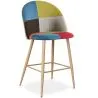 Tabouret Rembourré en Patchwork - Style Scandinave - 66cm - Evelyne image 9