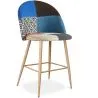 Tabouret Rembourré en Patchwork - Style Scandinave - 66cm - Evelyne image 9
