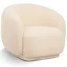 Fauteuil Rembourré en Tissu Bouclé - Design Courbé - Drisela image 9