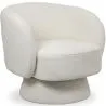 Fauteuil Tapissé en Tissu Bouclé - Design Courbé - Dresa image 9
