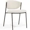 Chaise de salle à manger - Tapissée en tissu bouclé - Métal noir - Seda image 9