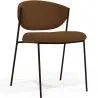 Chaise de salle à manger - Tapissée en tissu bouclé - Métal noir - Seda image 9