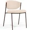Chaise de salle à manger - Tapissée en tissu bouclé - Métal noir - Seda image 9