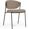 Chaise de salle à manger - Tapissée en tissu bouclé - Métal noir - Seda image 9