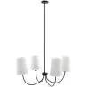 Lustre Noir de Plafond avec 4 Abat-jours - Dixiu image 9