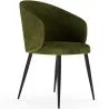 Chaise de Salle à Manger Tapissée en Velours Côtelé - Feudum image 9