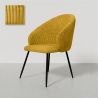 Chaise de Salle à Manger Rembourrée en Velours - Brugges image 9
