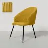 Chaise de Salle à Manger Rembourrée en Velours - Brugges image 9