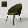 Chaise de Salle à Manger Rembourrée en Velours - Brugges image 9