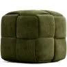 Pouf Carré Tapissé en Velours Côtelé - Design Moderne - Cube image 9