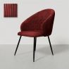 Chaise de Salle à Manger Rembourrée en Velours - Brugges image 9