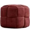 Pouf Carré Tapissé en Velours Côtelé - Design Moderne - Cube image 9