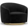 Fauteuil Design Courbé - Revêtu de Velours - Herina image 9
