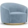 Fauteuil Design Courbé - Revêtu de Velours - Herina image 9