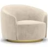 Fauteuil Design Courbé - Revêtu de Velours - Herina image 9