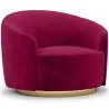 Fauteuil Design Courbé - Revêtu de Velours - Herina image 9